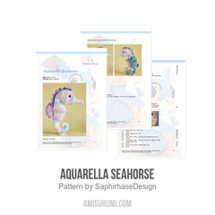 Aquarella Seahorse amigurumi pattern by SaphirhaseDesign
