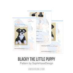 Blacky the little puppy amigurumi pattern by SaphirhaseDesign