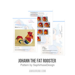 Johann the Fat Rooster amigurumi pattern by SaphirhaseDesign