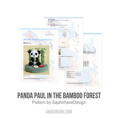 Panda Paul in the Bamboo Forest amigurumi pattern by SaphirhaseDesign