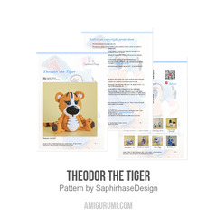 Theodor the Tiger amigurumi pattern by SaphirhaseDesign