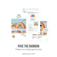 Pixie the rainbow amigurumi pattern by LikeALigerCrochet