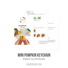 Mini pumpkin keychain amigurumi pattern by AmiGuide