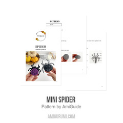 Mini spider amigurumi pattern by AmiGuide