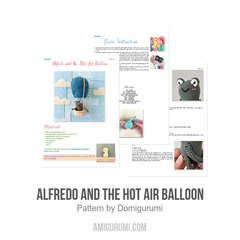 Alfredo and the Hot Air Balloon amigurumi pattern by Domigurumi