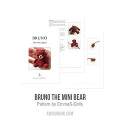 Bruno the Mini Bear amigurumi pattern by EmmaS Dolls