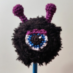 Gloop the One-Eyed Fuzzy Monster amigurumi pattern by EmmaS Dolls