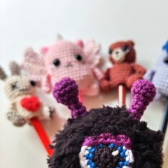Gloop the One-Eyed Fuzzy Monster amigurumi by EmmaS Dolls