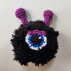 Gloop the One-Eyed Fuzzy Monster amigurumi pattern by EmmaS Dolls