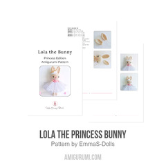 Lola the Princess Bunny amigurumi pattern by EmmaS Dolls