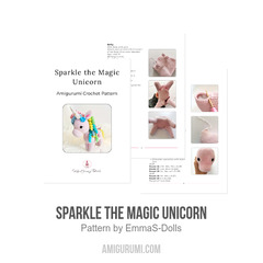 Sparkle the Magic Unicorn amigurumi pattern by EmmaS Dolls