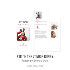Stitch the Zombie Bunny amigurumi pattern by EmmaS Dolls