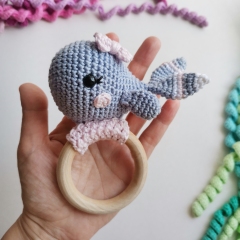 Whale Ring Rattle Crochet Pattern amigurumi by EmmaS Dolls