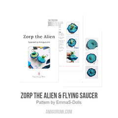 Zorp the Alien & Flying Saucer amigurumi pattern by EmmaS Dolls