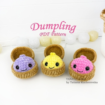 Dumpling & Steamer Plushie amigurumi pattern by TANATIcrochet