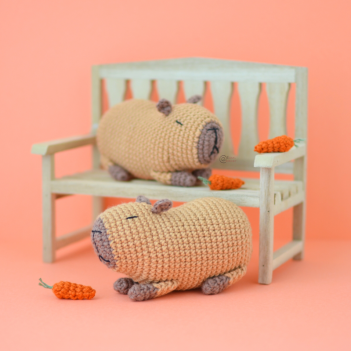 Niko and Poku the CAPYBARAS amigurumi pattern by Elisas Crochet