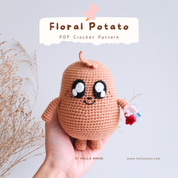 Floral Potato Crochet Pattern amigurumi pattern by Hello Amijo