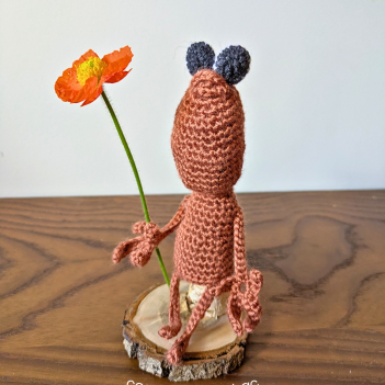 Marcus the worm amigurumi pattern by Cosmos.crochet.qc