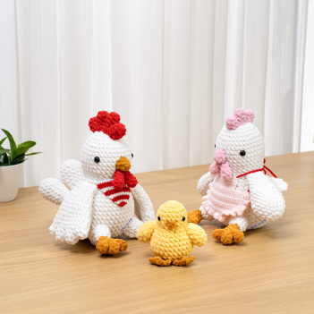 Chicken Rooster Baby Hen amigurumi pattern by The Loop Story