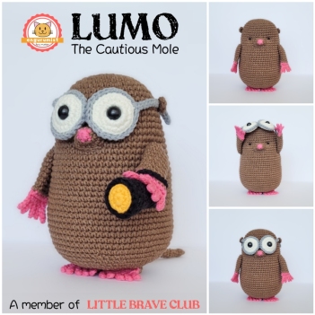 Lumo the Cautious Mole amigurumi pattern by engurumist