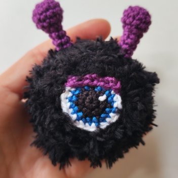 Gloop the One-Eyed Fuzzy Monster amigurumi pattern by EmmaS Dolls
