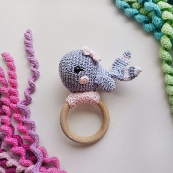 Whale Ring Rattle Crochet Pattern amigurumi pattern by EmmaS Dolls
