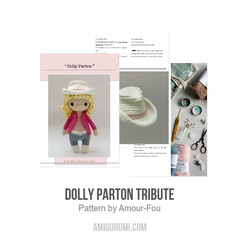 Dolly Parton Tribute amigurumi pattern by Amour Fou