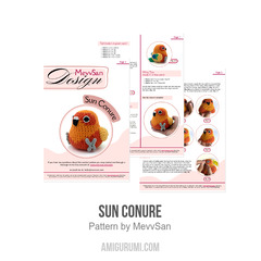 Sun Conure amigurumi pattern by MevvSan