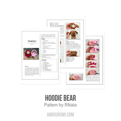 Hoodie Bear amigurumi pattern by RNata