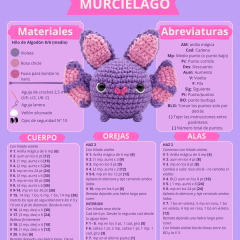 Cute Bat amigurumi pattern by unknown