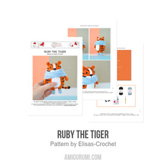 Ruby the Tiger amigurumi pattern by Elisas Crochet