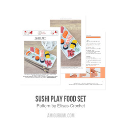 Sushi Play Food Set amigurumi pattern by Elisas Crochet