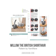 Willow the British Shorthair amigurumi pattern by YarnWave