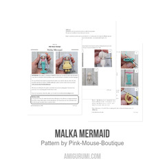 Malka Mermaid amigurumi pattern by Pink Mouse Boutique