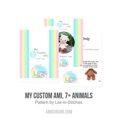 My Custom Ami, 7+ animals amigurumi pattern by Lex in Stitches