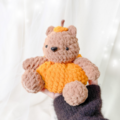 Pumpkin Bear amigurumi pattern by Curiouspapaya