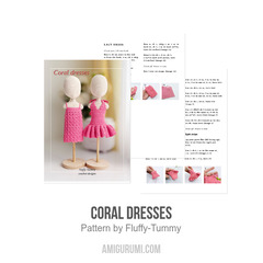 Coral dresses amigurumi pattern by Fluffy Tummy