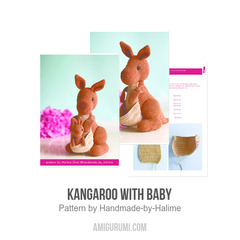 Kangaroo with baby amigurumi pattern by Handmade by Halime