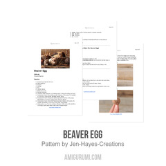 Beaver Egg amigurumi pattern by Jen Hayes Creations