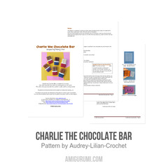 Charlie the Chocolate Bar amigurumi pattern by Audrey Lilian Crochet