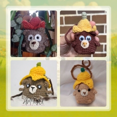 Chubby Bear Lip Balm Holder amigurumi pattern by Co Tam Crafts