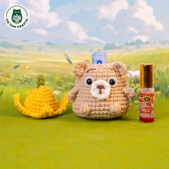 Chubby Bear Lip Balm Holder amigurumi by Co Tam Crafts