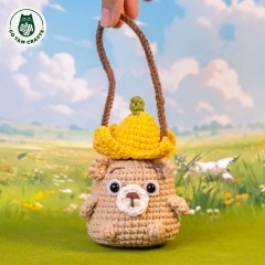 Chubby Bear Lip Balm Holder amigurumi pattern by Co Tam Crafts