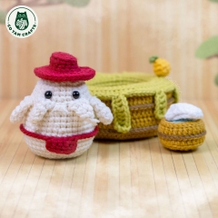 Radish Spirit In Bathtub amigurumi pattern by Co Tam Crafts