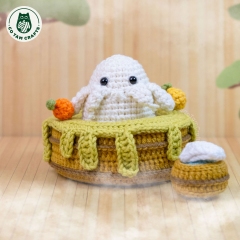 Radish Spirit In Bathtub amigurumi pattern by Co Tam Crafts