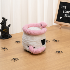 Halloween Skull Snake Pattern amigurumi pattern by The Loop Story