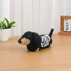 Spooky Skull Dachshund  amigurumi pattern by The Loop Story