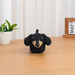 Spooky Skull Dachshund  amigurumi by The Loop Story