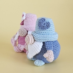 Gnome Duo Cookie & Crumb with Hats amigurumi pattern by SaphirhaseDesign