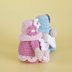 Gnome Duo Cookie & Crumb with Hats amigurumi by SaphirhaseDesign
